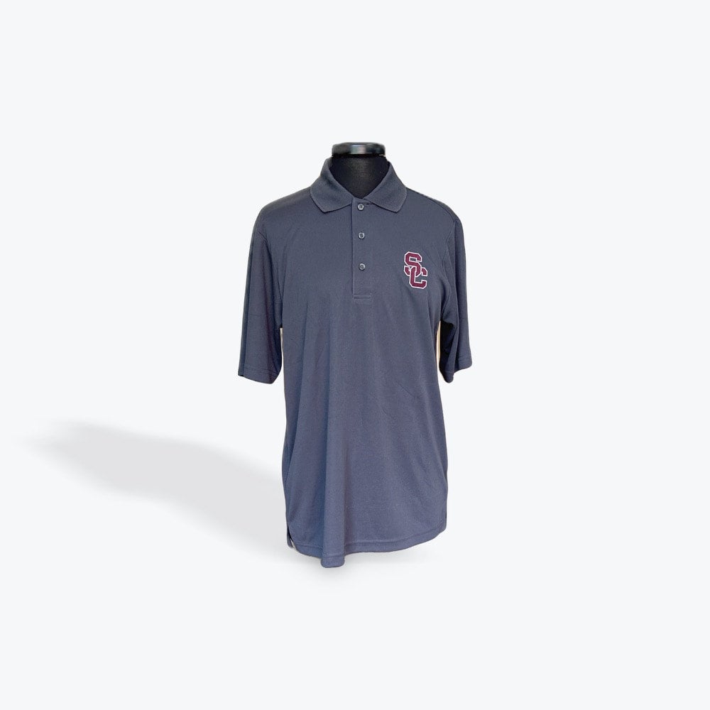 Carbon Gray Dri-fit Embroidered Polo  The Stampede Stop Shop at Station  Camp High School